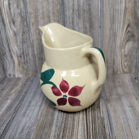 Vintage Starflower Watt Pitcher, #16 Oven Ware 5 Petal - Picture 3 of 7